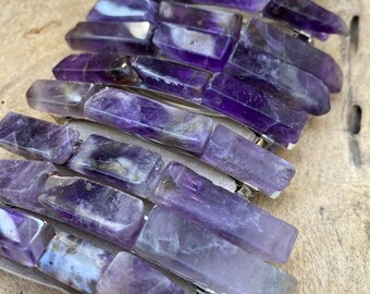 Purple Stone hair Barrette/ amethyst 3 in barrette/ druzy hair barrette/ hair accessory / raw stone hair clip/ boho hair clip