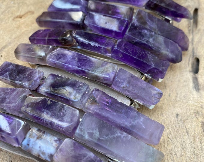 Purple Stone hair Barrette/ amethyst 3 in barrette/ druzy hair barrette/ hair accessory / raw stone hair clip/ boho hair clip