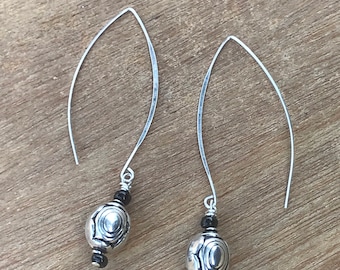 Vintage silver threader earrings/ sterling silver threader earrings/