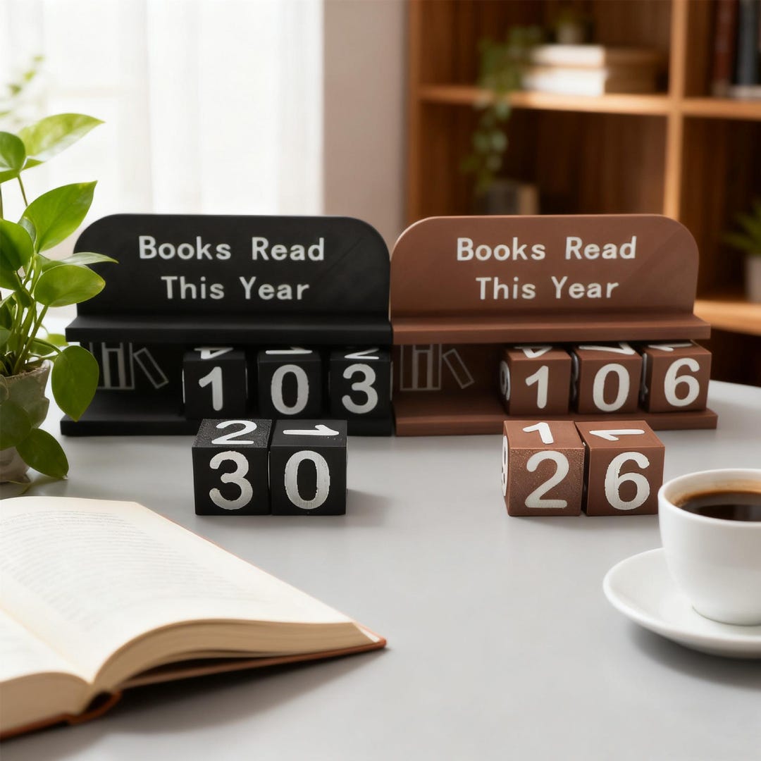 Counter Reading 3D Printed Books Read Counter, Reading Goal Tracker Decor - Etsy