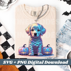 Halloween Golden Retriever  Png, Halloween Dog Sublimation Design, Glitter Puppy Png, Kids T-Shirt Design, Dog Lover Png, Cute Dog Png Svg