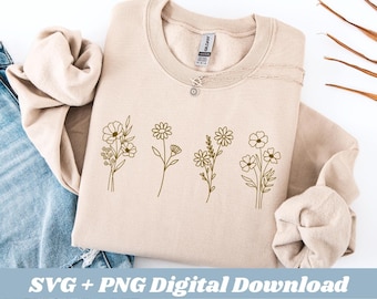 Bouquet di fiori selvatici retrò in formato PNG, fiori primaverili stravaganti in formato PNG, fiore estetico Coquette in formato PNG, floreale alla moda in formato PNG, clipart floreale boho vintage