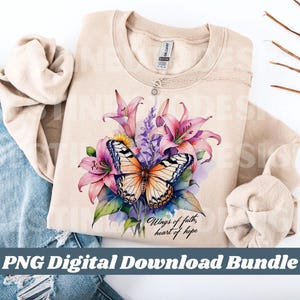 Powerful Christian Scripture Bundle PNG, Bible Verse Floral Sublimation Designs, Popular Christian PNGs Sublimation, Jesus T Shirt Designs