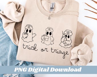 Preppy Nurse Halloween png sublimation, Nurse Shirt png, Boo boo crew png, halloween nurse png, Spooky Nurse png, Nurse png, Ghost Nurse Png
