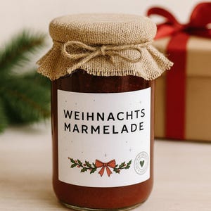 Christmas jam jars