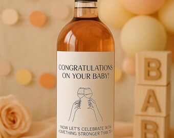 Étiquette de vin personnalisée I Cadeau de naissance I Meilleur ami I Collègue I Vin I Cadeau d'anniversaire I Petit souvenir