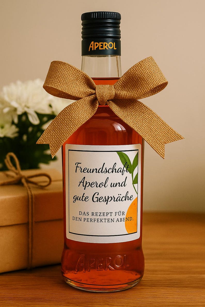 Aeperol Label Printable Aperol Label – Gift Idea for Girlfriend / Birthday – Choose ...