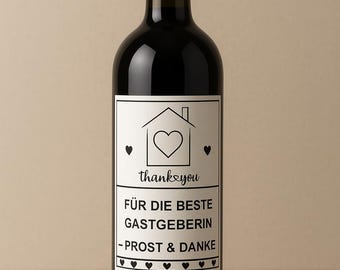 Personalized Wine Label Sticker | Personalized Wine Label | Small Gift | Girlfriend | Colleague | Hostess Wine Gift