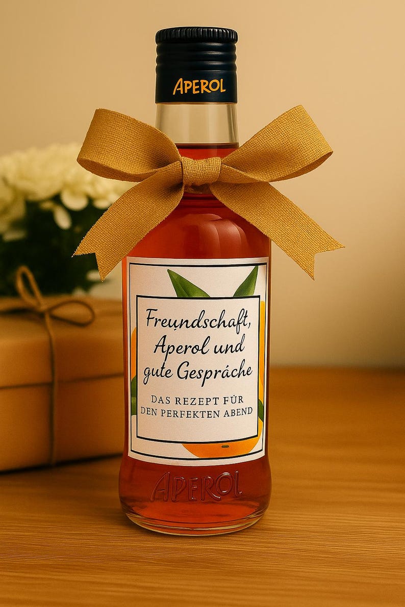 Aeperol Label Printable Aperol Label – Gift Idea for Girlfriend / Birthday – Choose ...