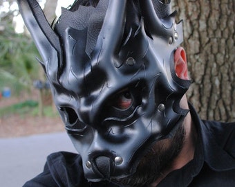 Granite Beta Wolf Leather Mask