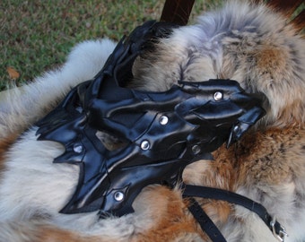 Onyx Demon Lord Leather Mask