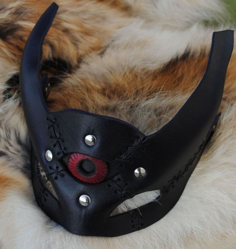 Onyx Sage of the Third Eye Leather Mask Etsy