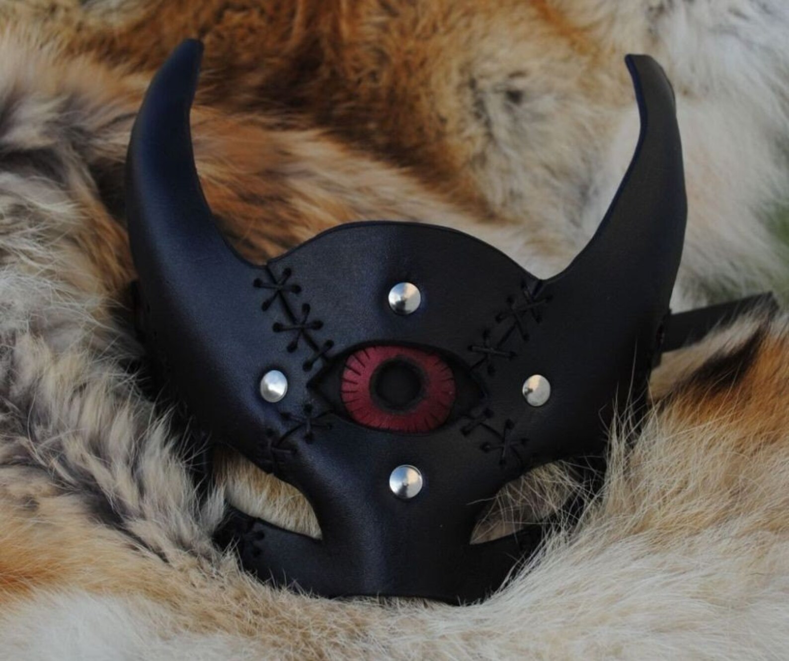 Onyx Sage of the Third Eye Leather Mask Etsy