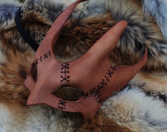 Patchwork Drake Leather Mask