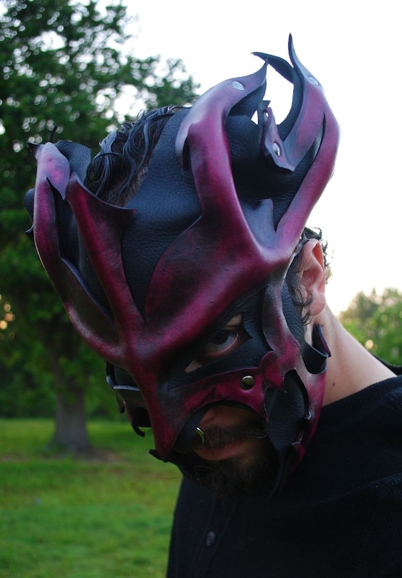 Leather Great Dragon Mask 2.0 Etsy