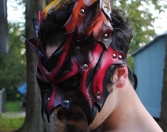 Inferno Demon Lord Leather Mask