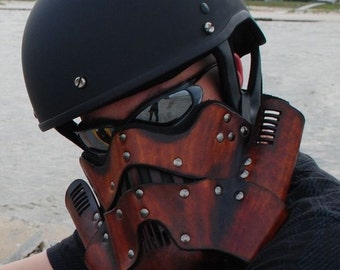 Leather Steampunk Trooper Motorcycle Mask