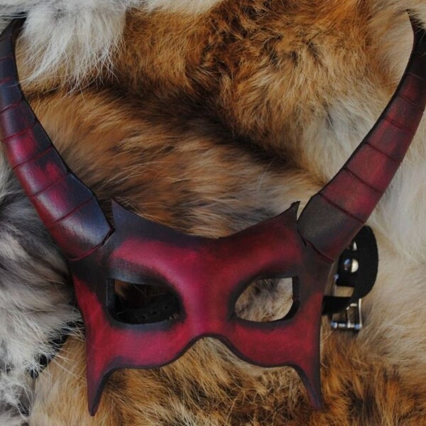 Ruby Demon Leather Mask