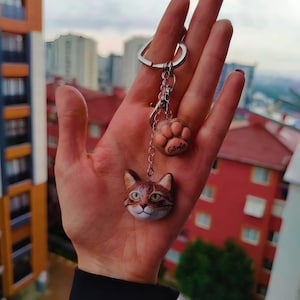 Personalized Pet Keychain Personalized Dog Cat Keyring Custom Cat Keychain Pet Memorial Keychain Pet Memorial Gift Gifts For Cat Lovers