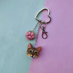 Personalized Pet Keychain Personalized Cat Keychain Custom Dog Keychain Dog Cat Pet Lover Gift Actual Pet Keyring Pet Memorial Gift