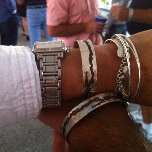 Lake George 1/2" hammered Bracelet Cuff