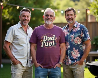 Dad Fuel T-Shirt | Funny BBQ Shirt for Grill Dads & Backyard Legends