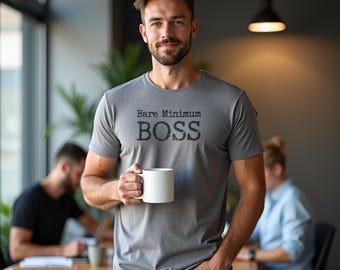 Camiseta de jefe mínimo / Divertida camiseta de líder perezoso para rebeldes de oficina