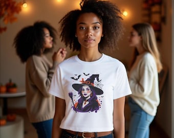 Sariah the Witch T-Shirt | Elegant Halloween Witch Tee for Spooky Season & Everyday Magic