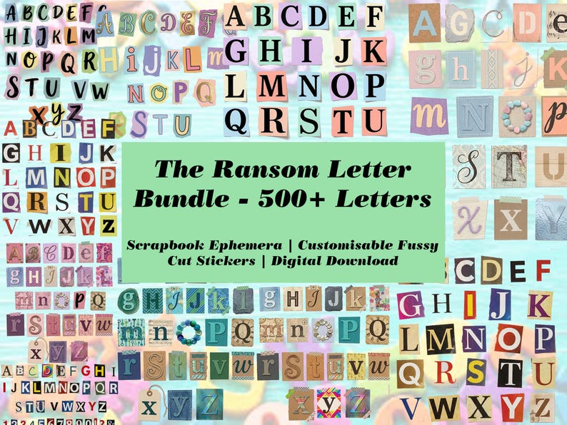 500+ Ransom Note Letter Bundle | Magazine Cutout Alphabet Sheets ...
