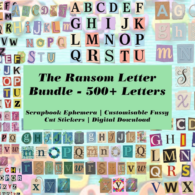 Magazine Letter Ransom Note Magazine Cutout Letters - Etsy