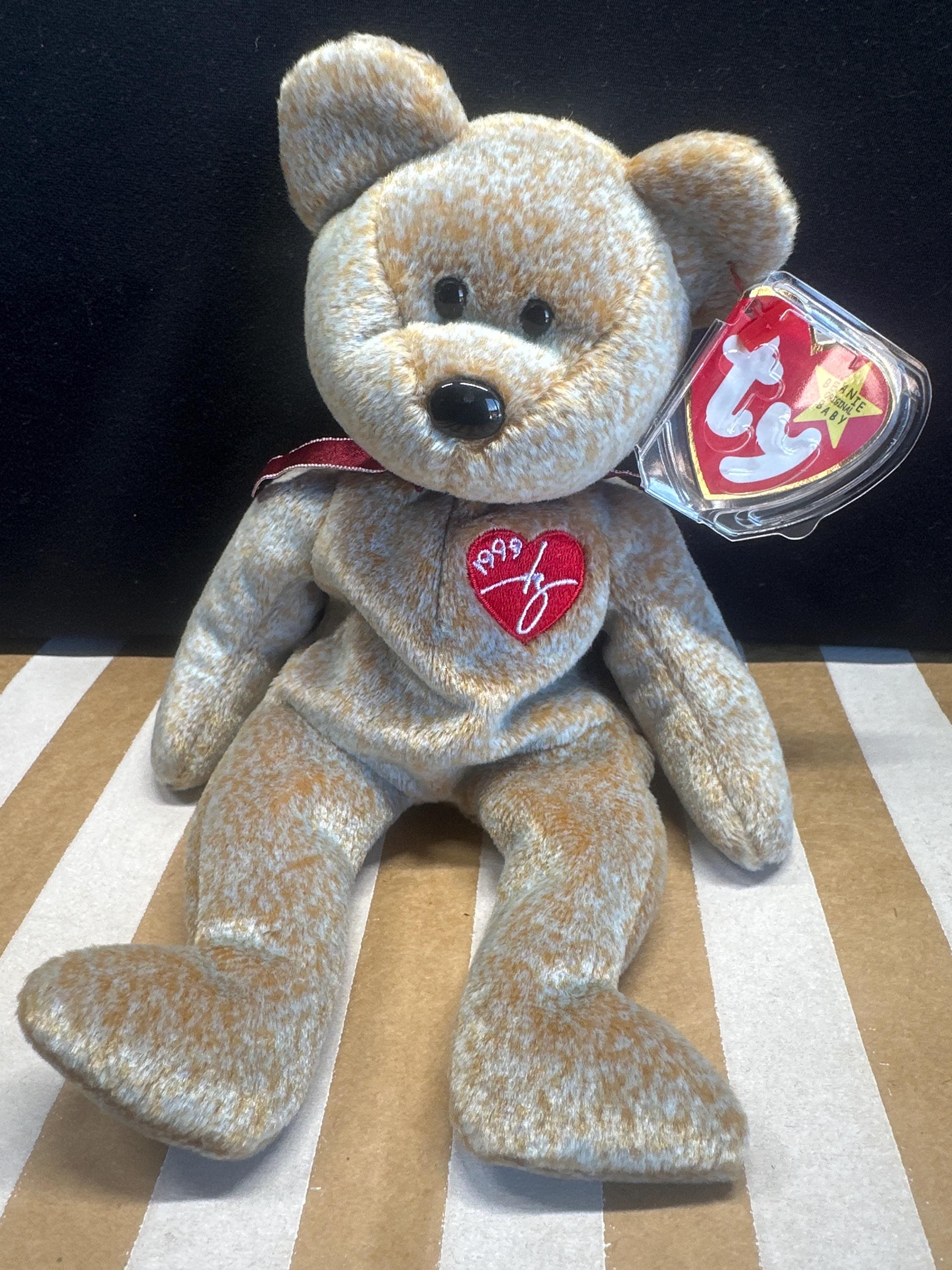 Amazon 2000 Signature Bear Beanie Buddy Ty Toys Osito Red Mexican