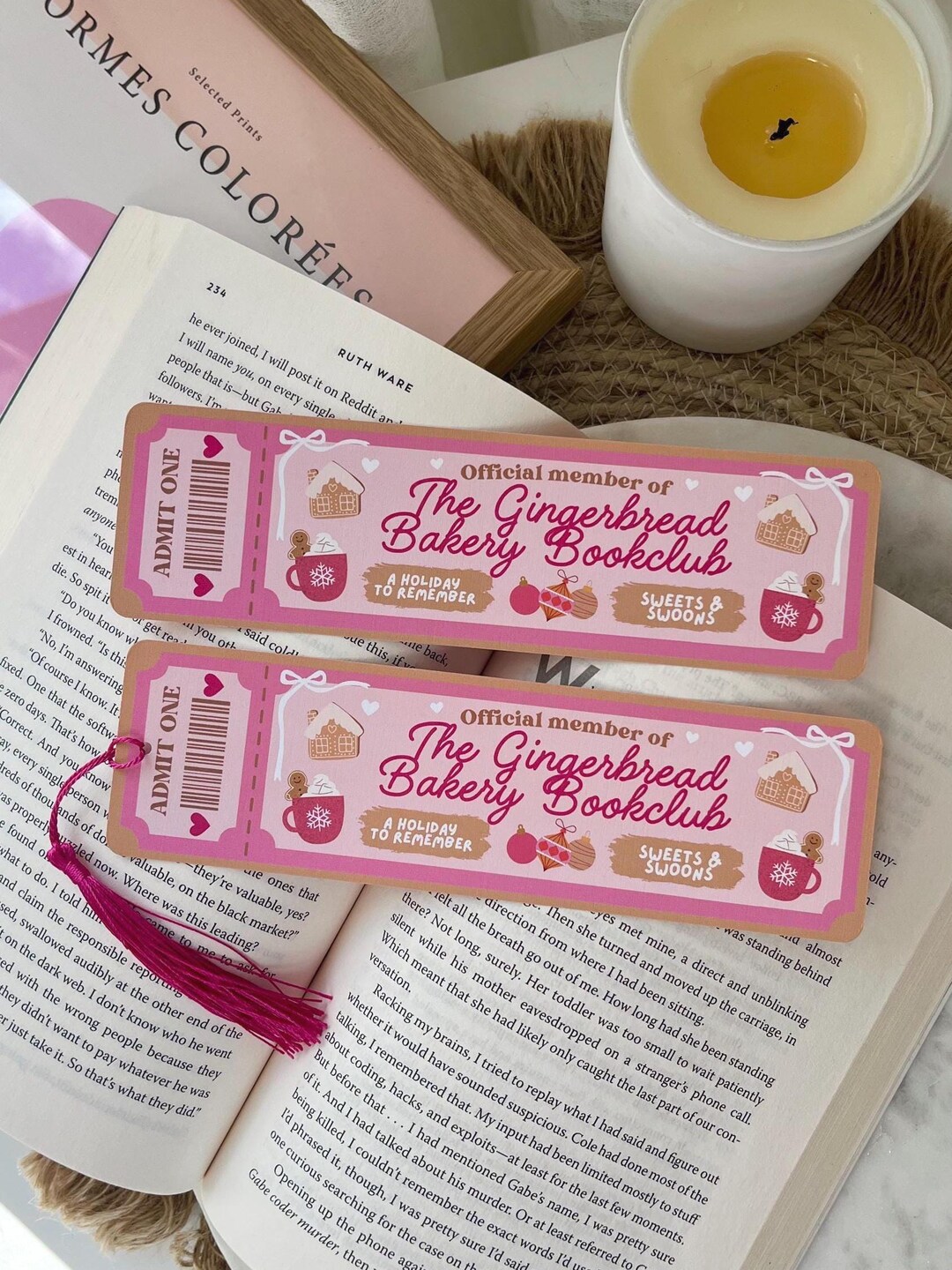The Gingerbread Bakery Bookmark | Bookish Bookmarks | Double Sided ...