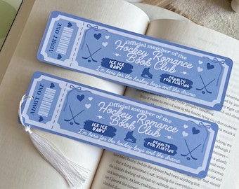 Marcapáginas de hockey romántico / Marcapáginas de libros / Marcapáginas de doble cara / Marcapáginas de club de lectura / Marcapáginas de romance deportivo