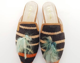 kilim mules