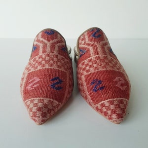 36 euro size Handcrafted vintage Kilim shoes for Women flat mules