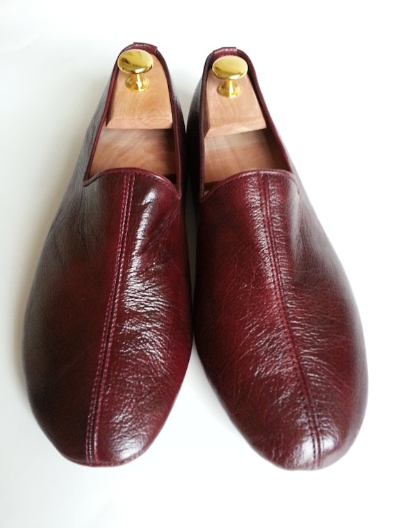 Etsy leather slippers sale