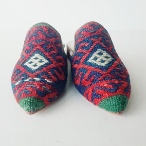 39 euro size Handcrafted vintage Kilim shoes for Women flat Mules