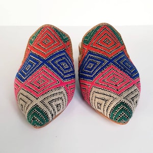 39 euro size Handcrafted vintage Kilim shoes for Women flat mules