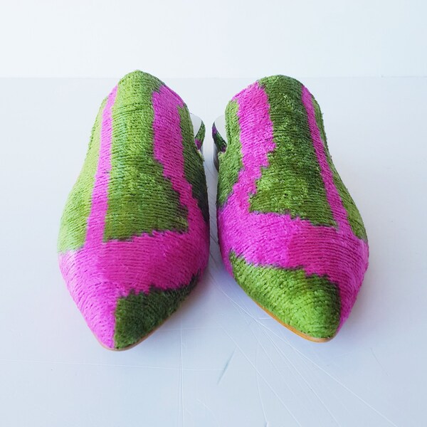 Silk Velvet Ikat Sneakers Colorful