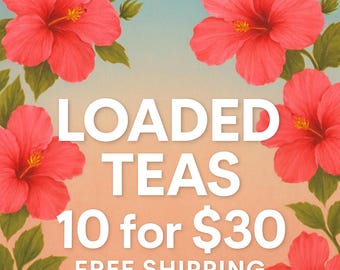 Loaded Tea Packets: Sugar-Free Energy Drink Mix, Vitamin B & C, 185mg Caffeine