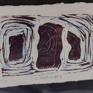 Lino Print Calanais Standing Stone