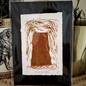 Lino Print Calanais Standing Stone
