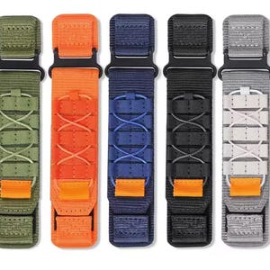 Trail & Mountain Velcro Watch Strap Woven Nylon Sport Wristband 22mm