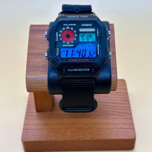 Four-tified - 4-color Custom Casio Royale AE1200 World Time with HydroMod and NATO strap