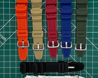 Rubber Watch Bands for Casio World Time AE1200 AE1300 AE1000 W219