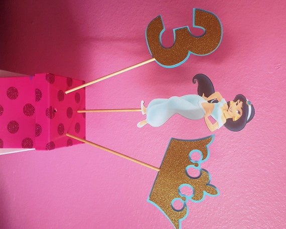 Princess Jasmine Centerpiece Picks - Set of 3 Il_570xn
