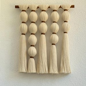 Handmade Macrame Wall Hanging: Boho Chic Fiber Art with Cotton Cord