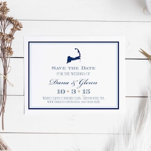 Cape Cod Silhouette Save the Date, nautical wedding, Cape save the date cape cod Coastal wedding, save our date , beach