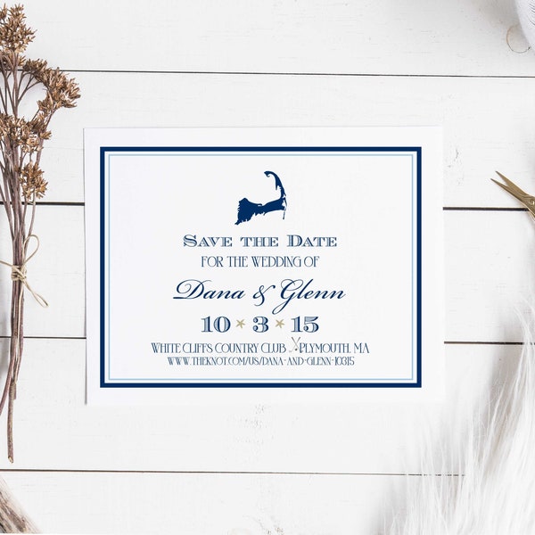 Cape Cod Silhouette Save the Date, nautical wedding, Cape save the date cape cod Coastal wedding, save our date , beach
