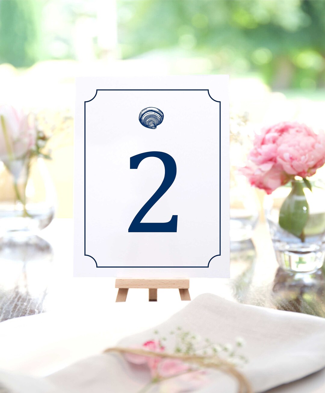 Quahog Shell Table Numbers, Wedding Table Cards, Cape Cod Table Number ...